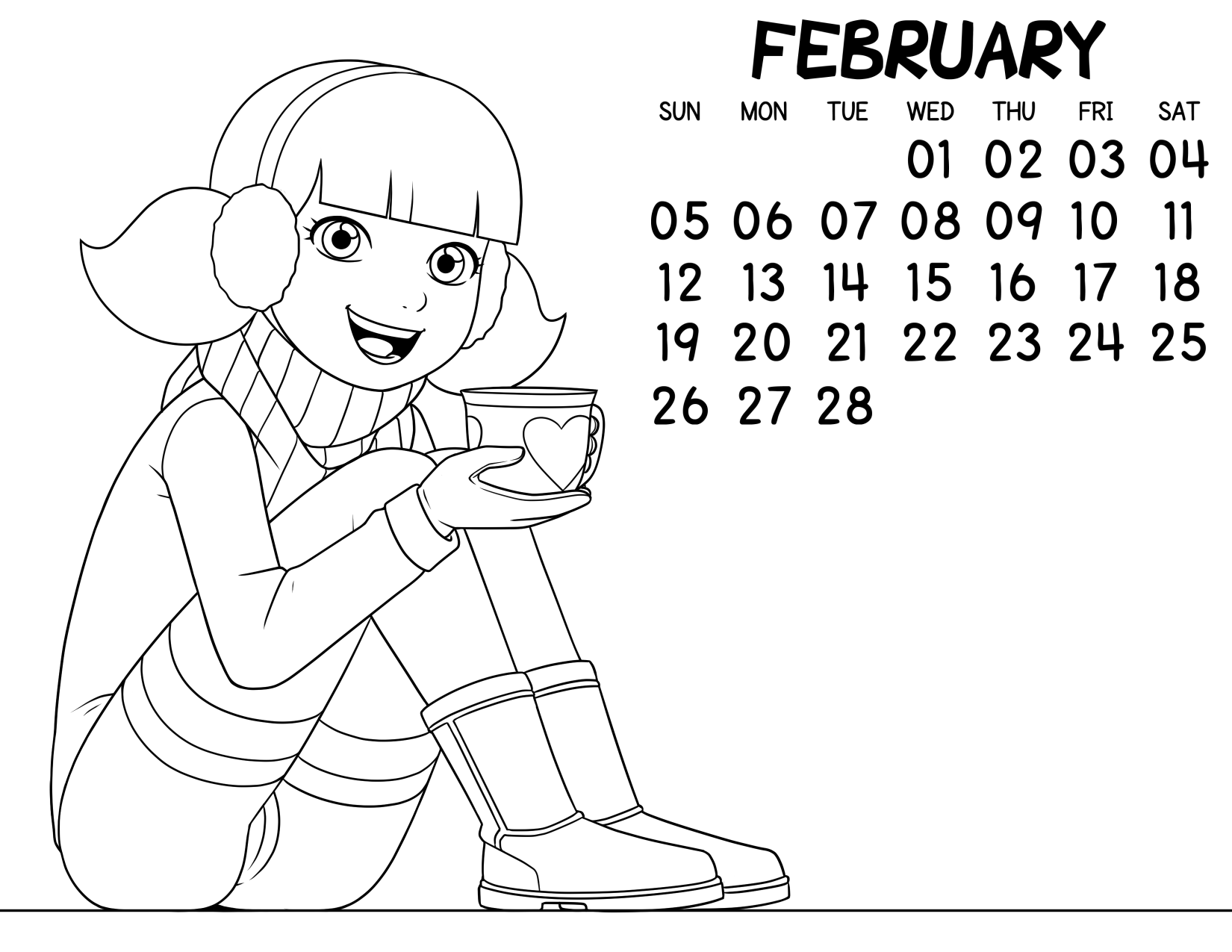 Loli Club Calendar 02 February Penny Lines