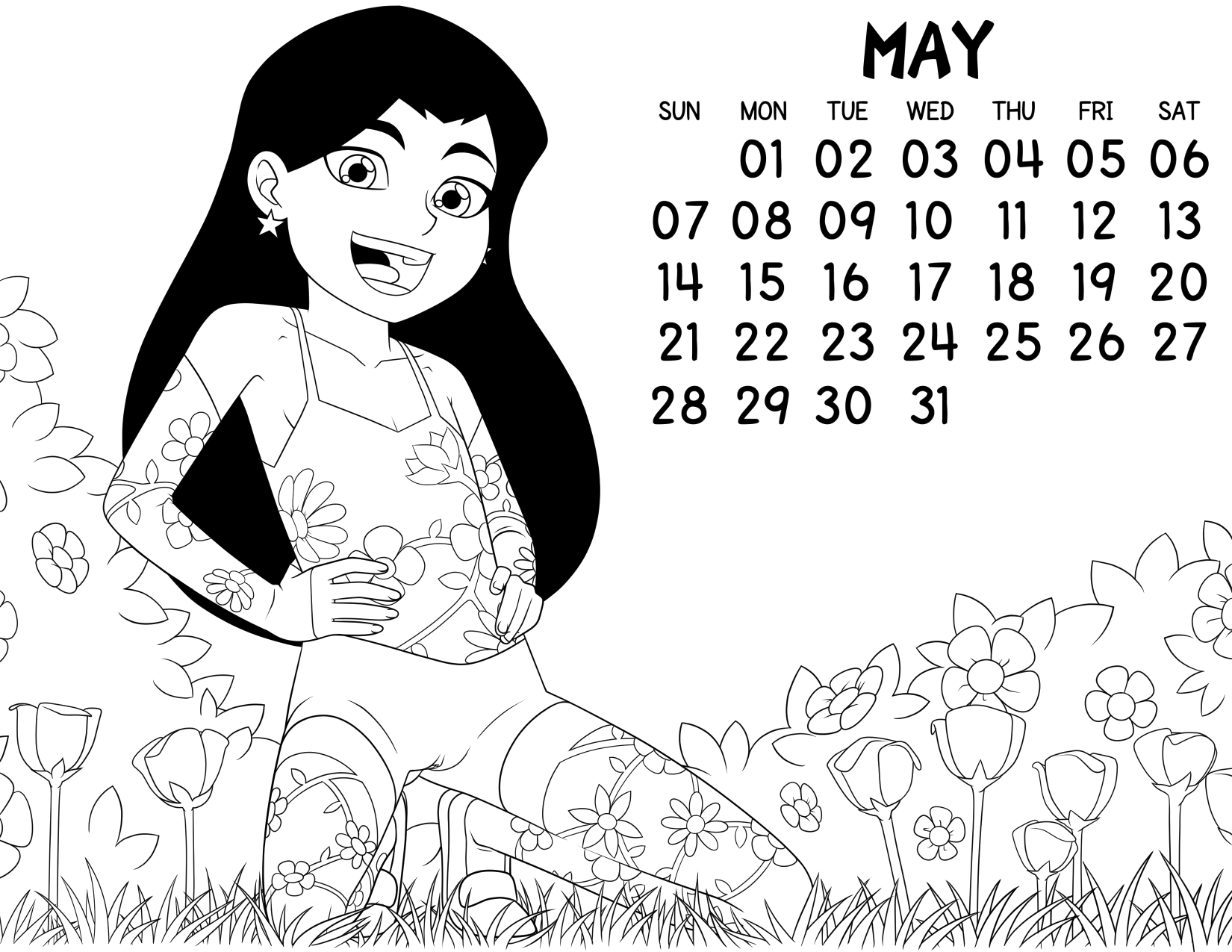 Loli Club Calendar 05 May Diana Lines