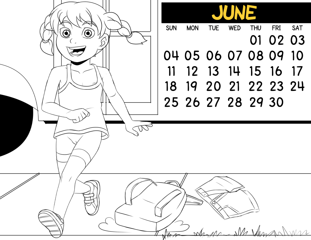 Loli Club Calendar 06 June Katie Sketch