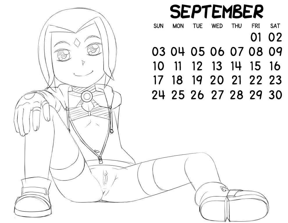 Loli Club Calendar 09 September Raven Sketch